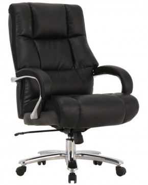 Кресло офисное BRABIX PREMIUM "Bomer HD-007" (рециклированная кожа, хром, черное) 531939 в Снежинске - snezhinsk.ok-mebel.com | фото 1