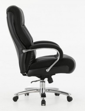 Кресло офисное BRABIX PREMIUM "Bomer HD-007" (рециклированная кожа, хром, черное) 531939 в Снежинске - snezhinsk.ok-mebel.com | фото 3