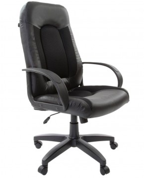 Кресло офисное BRABIX "Strike EX-525" (экокожа черная, ткань черная) 531381 в Снежинске - snezhinsk.ok-mebel.com | фото