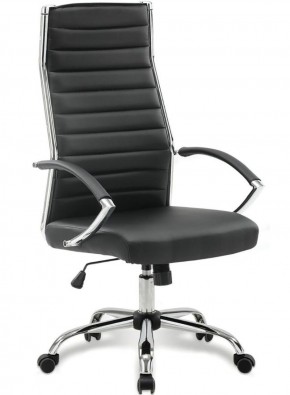 Кресло офисное BRABIX "Style EX-528", экокожа, хром, черное, 531947 в Снежинске - snezhinsk.ok-mebel.com | фото