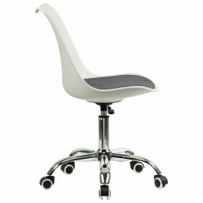 Кресло стул BRABIX "Eames MG-310 CH", хром, пластик белый, ткань серая, 532924 в Снежинске - snezhinsk.ok-mebel.com | фото 3