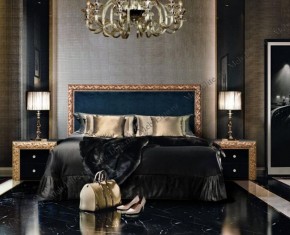 Кровать 2-х спальная (1,8 м) Тиффани Premium черная/золото с мягким элементом (Антрацит) с подъемным механизмом (ТФКР180-3[3](П) в Снежинске - snezhinsk.ok-mebel.com | фото 2