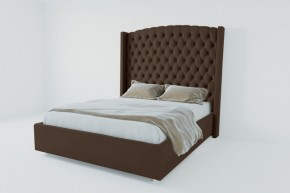 Кровать Берлин ЛЮКС с ПМ 900 (экокожа коричневая) в Снежинске - snezhinsk.ok-mebel.com | фото 2