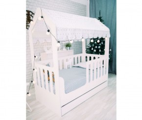 Кровать-домик с ящиком 800*1600 (Белый) в Снежинске - snezhinsk.ok-mebel.com | фото 2