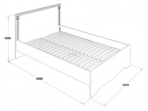 Кровать двойная Ольга 1Н + 2-а ящика (1400*2000) в Снежинске - snezhinsk.ok-mebel.com | фото 3