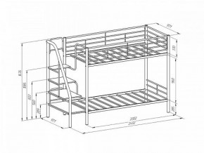 Кровать двухъярусная "Толедо" Черный/Венге в Снежинске - snezhinsk.ok-mebel.com | фото 2