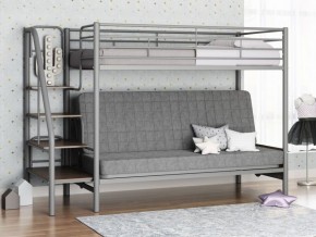 Кровать двухъярусная с диваном "Мадлен-3" (Серый/Серый) в Снежинске - snezhinsk.ok-mebel.com | фото