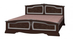 ЕЛЕНА Кровать из массива 1400 (Орех темный) в Снежинске - snezhinsk.ok-mebel.com | фото