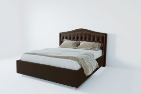 Кровать Калининград с ПМ 1200 (экокожа коричневая) в Снежинске - snezhinsk.ok-mebel.com | фото 2