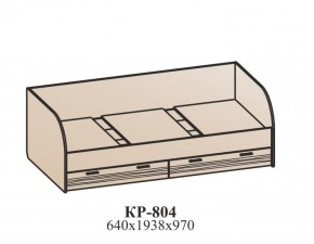 Кровать Лотос КР-804 Бодега белая/риф персиковый в Снежинске - snezhinsk.ok-mebel.com | фото