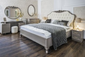 Кровать Мокко 1600 с мягким изголовьем + основание (серый камень) в Снежинске - snezhinsk.ok-mebel.com | фото