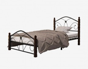 Кровать "Селена 1" Черная (900*2000) (ножки-шоколад) с коваными элементами в Снежинске - snezhinsk.ok-mebel.com | фото 2