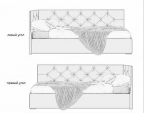 Кровать угловая Лилу интерьерная +основание (120х200) в Снежинске - snezhinsk.ok-mebel.com | фото 2