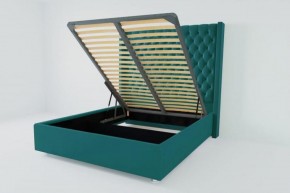 Кровать Версаль ЛЮКС с ПМ 2000 (велюр бирюзовая) в Снежинске - snezhinsk.ok-mebel.com | фото 2