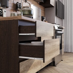 Кухня Энигма 1.6 м (венге/дуб каньон) в Снежинске - snezhinsk.ok-mebel.com | фото 2