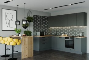 Кухня угловая Антрацит 2600х1600 (Стол. 38мм) в Снежинске - snezhinsk.ok-mebel.com | фото