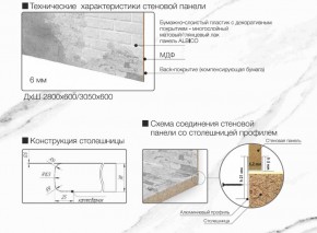 Кухонный фартук со столешницей (А-010) в едином стиле (3050 мм) в Снежинске - snezhinsk.ok-mebel.com | фото 6