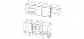 Кухонный гарнитур Белый Глянец 2550 (Стол. 26мм) в Снежинске - snezhinsk.ok-mebel.com | фото 2
