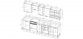 Кухонный гарнитур Белый Глянец 3000 (Стол. 38мм) в Снежинске - snezhinsk.ok-mebel.com | фото 2