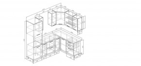 Кухонный гарнитур Меренга 2400*1600 (Стол. 38мм) в Снежинске - snezhinsk.ok-mebel.com | фото 2
