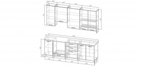 Кухонный гарнитур Санторини 2400 h950 (Стол. 38мм) в Снежинске - snezhinsk.ok-mebel.com | фото 2