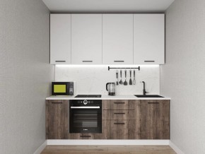 Кухонный гарнитур Старое Дерево 2200 h950 (Стол. 38мм) в Снежинске - snezhinsk.ok-mebel.com | фото