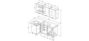 Кухонный гарнитур угловой Крафт 1000*1800 (Стол. 26мм) в Снежинске - snezhinsk.ok-mebel.com | фото 2