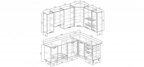 Кухонный гарнитур Умбра 2200*1600 h950 (Стол. 26мм) в Снежинске - snezhinsk.ok-mebel.com | фото 2