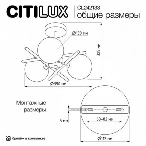 Люстра на штанге Citilux Ronny CL242133 в Снежинске - snezhinsk.ok-mebel.com | фото 7