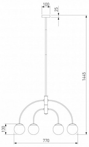 Люстра на штанге Eurosvet Cenacolo 30179/4 черный в Снежинске - snezhinsk.ok-mebel.com | фото 3