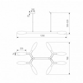 Люстра на штанге Eurosvet Covalent 30180 черный в Снежинске - snezhinsk.ok-mebel.com | фото 3