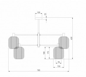 Люстра на штанге Eurosvet Voile 30191/6 черный в Снежинске - snezhinsk.ok-mebel.com | фото 3