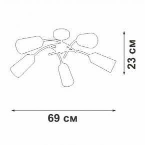 Люстра на штанге Vitaluce V2850 V2850-1/5PL в Снежинске - snezhinsk.ok-mebel.com | фото 5