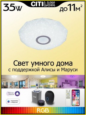 Накладной светильник Citilux Диамант Смарт CL713A30G в Снежинске - snezhinsk.ok-mebel.com | фото 3