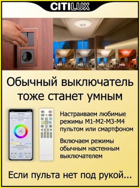 Накладной светильник Citilux Диамант Смарт CL713A30G в Снежинске - snezhinsk.ok-mebel.com | фото 6