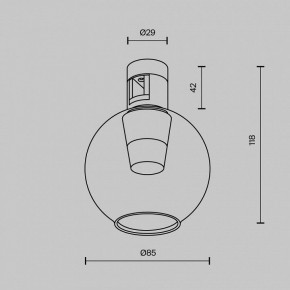 Накладной светильник Maytoni Bubble TR148-1-3W4K-B в Снежинске - snezhinsk.ok-mebel.com | фото 6