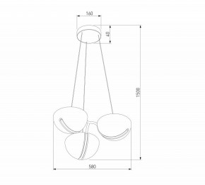 Подвесная люстра Eurosvet Emisfero 50083/3 LED золото в Снежинске - snezhinsk.ok-mebel.com | фото 6