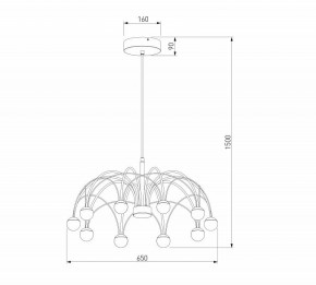 Подвесная люстра Eurosvet Ragno 90034/10 LED черный в Снежинске - snezhinsk.ok-mebel.com | фото 5