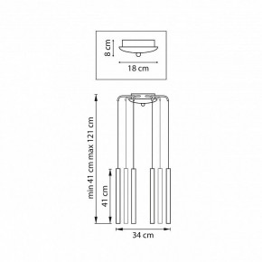 Подвесная люстра Lightstar Tubo L8T747247 в Снежинске - snezhinsk.ok-mebel.com | фото 3