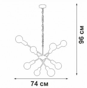 Подвесная люстра Vitaluce V4750 V4750-0/8 в Снежинске - snezhinsk.ok-mebel.com | фото 5