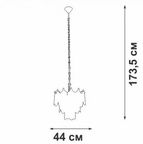 Подвесная люстра Vitaluce V5813 V5813-8/5 в Снежинске - snezhinsk.ok-mebel.com | фото 3