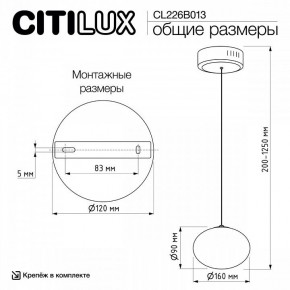 Подвесной светильник Citilux Atman Smart CL226B013 в Снежинске - snezhinsk.ok-mebel.com | фото 10