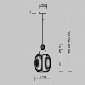 Подвесной светильник Maytoni Levitation MOD376PL-01G1 в Снежинске - snezhinsk.ok-mebel.com | фото 5