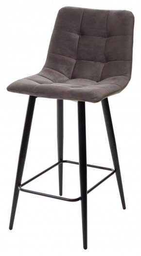 Полубарный стул CHILLI-QB графит #14, велюр / черный каркас (H=66cm) М-City в Снежинске - snezhinsk.ok-mebel.com | фото 1