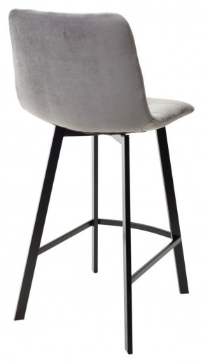 Полубарный стул CHILLI-QB SQUARE светло-серый #26, велюр / черный каркас (H=66cm) М-City в Снежинске - snezhinsk.ok-mebel.com | фото 4