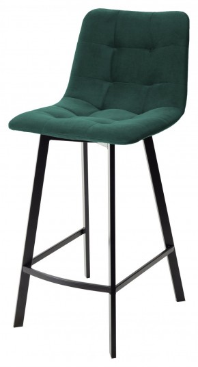 Полубарный стул CHILLI-QB SQUARE зеленый #19, велюр / черный каркас (H=66cm) М-City в Снежинске - snezhinsk.ok-mebel.com | фото 1