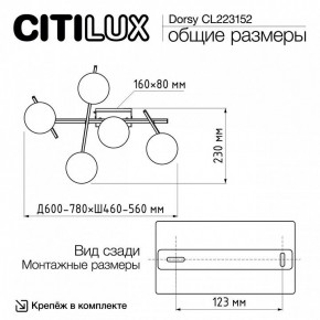 Потолочная люстра Citilux Dorsy CL223152 в Снежинске - snezhinsk.ok-mebel.com | фото 10