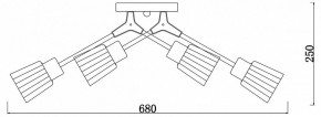 Потолочная люстра Escada Felicia 1137/6P в Снежинске - snezhinsk.ok-mebel.com | фото 3