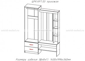 КРИТ-3 Прихожая (Анкор темный/Анкор белый) в Снежинске - snezhinsk.ok-mebel.com | фото 2