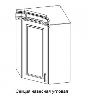 Секция навесная угловая "Верона" (600*600) в Снежинске - snezhinsk.ok-mebel.com | фото